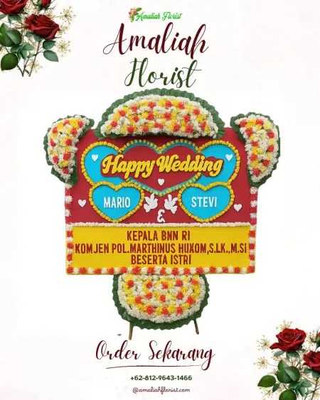 Papan Bunga Pernikahan Bangkirayen